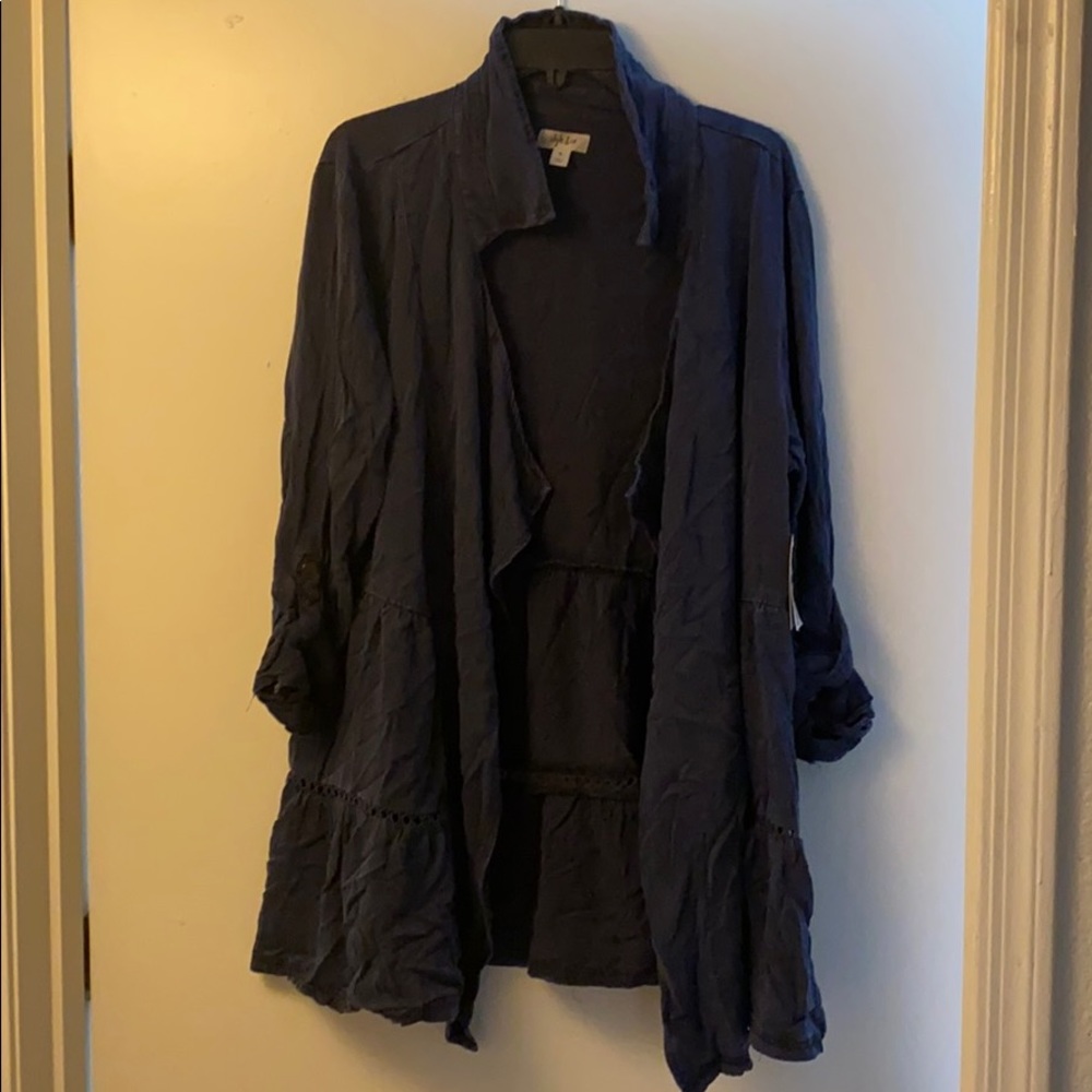Style & Co Coat Industrial Blue NWT